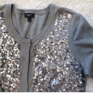 Talbots Petites Sequin Cardigan